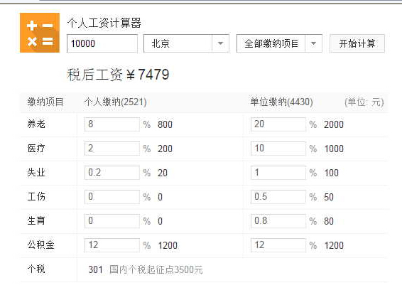上海热线财经频道--工资8千到手不足5千,算完五