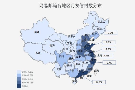 上海热线财经频道--网易邮箱大师报告:发信数量